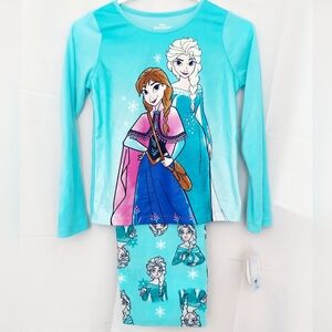 Disney Frozen Elsa and Anna 2 Piece Pajama Set Girls Size 10 NWT